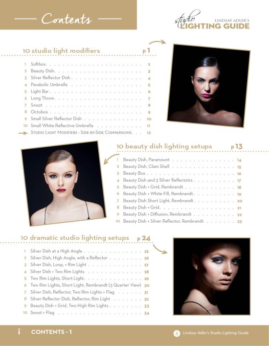 Studio Lighting Guide - toc - Lindsay Adler