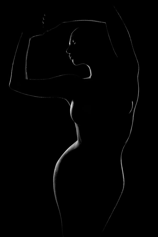 Fine Art Nude photography training - model in silhouette - Lindsay Adler Photography