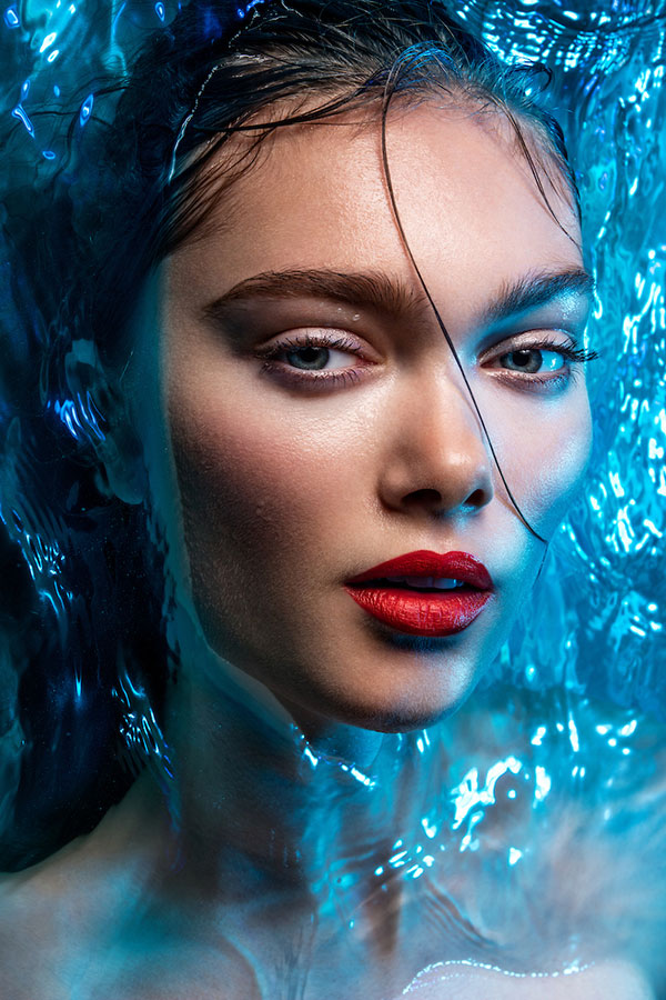 Finding Your Style - Lindsay Adler Photography - cosmetics ad model in water