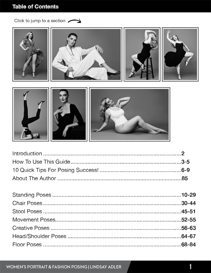Posing Guide: 100+ Ideas for Couples, Women, Men, Children, and Groups -  Video School